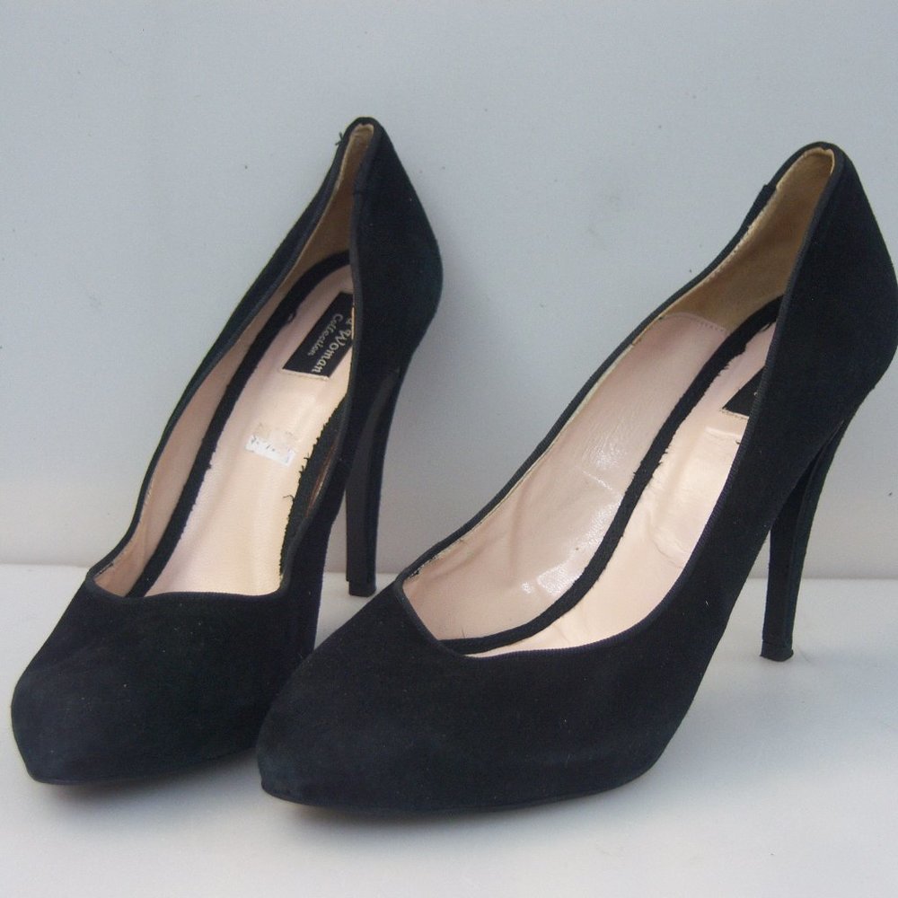 ZARA black suede pumps size 10